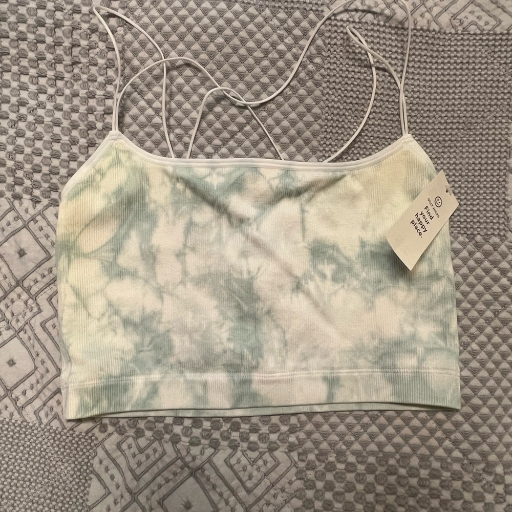 Gilly Hicks cropped tie-dye bralette tank top new with tags.